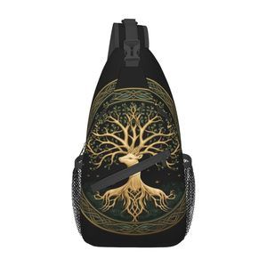 Tree And Life In Norse Outdoor Crossbody Shoulder Bag Unisex Young Adult :D